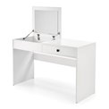 Dressing table Hegan, white, chipboard/glass, 120x50cm, H76cm 