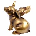 Money bank Pig Angel, bronze color, H19.8x15.8x24cm