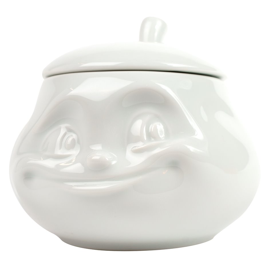 Sugar bowl Sweet in white, porcelain, 400ml, H10cm, D11cm