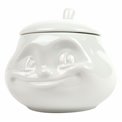 Sugar bowl Sweet in white, porcelain, 400ml, H10cm, D11cm