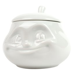 Sugar bowl Sweet in white, porcelain, 400ml, H10cm, D11cm