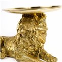 Decorative figure Lion with tray, gold color, H26x41.5x22cm