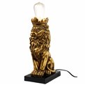 Table lamp Lion, black/gold color, H42.5x21x14cm, E27 40W