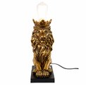 Table lamp Lion, black/gold color, H42.5x21x14cm, E27 40W