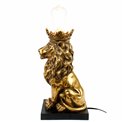 Table lamp Lion, black/gold color, H42.5x21x14cm, E27 40W