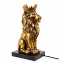 Table lamp Lion, black/gold color, H42.5x21x14cm, E27 40W