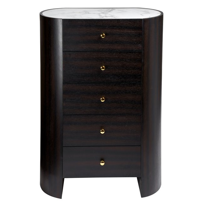 Sideboard Romanna TB, 12mm sintered stone/oak veneer, H127x90x45cm