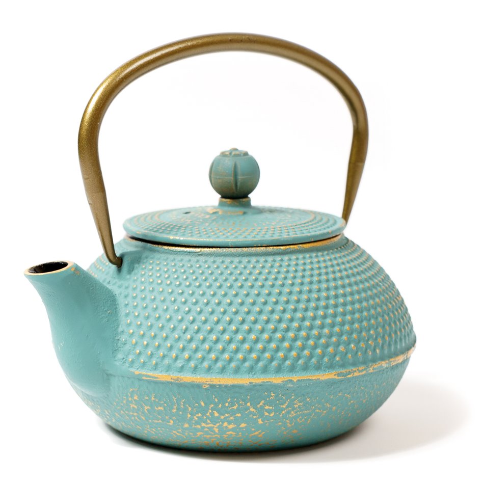 Чайник JADE, синий, чугун/нержавеющая сталь, 800ml, H15.4x14x10cm