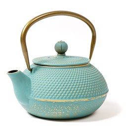 Чайник JADE, синий, чугун/нержавеющая сталь, 800ml, H15.4x14x10cm