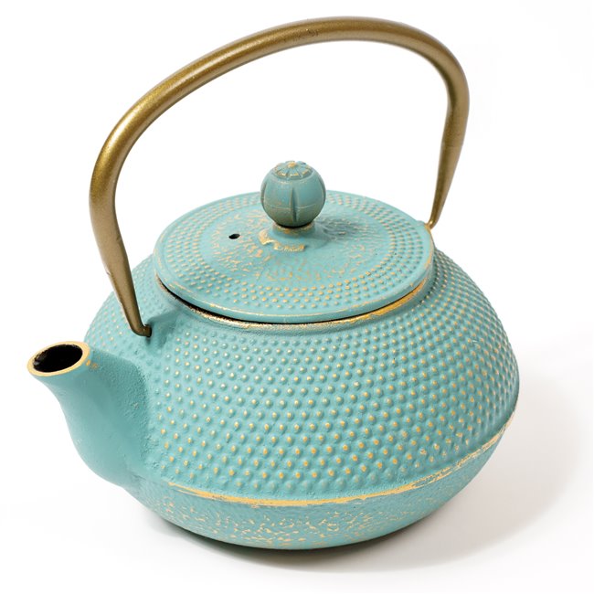 Чайник JADE, синий, чугун/нержавеющая сталь, 800ml, H15.4x14x10cm