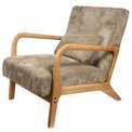 Armchair Cotele, natural/taupe, H83.5x64.5x75cm, seat height 43cm
