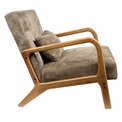 Armchair Cotele, natural/taupe, H83.5x64.5x75cm, seat height 43cm
