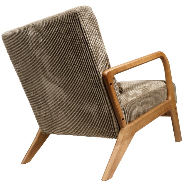 Armchair Cotele, natural/taupe, H83.5x64.5x75cm, seat height 43cm