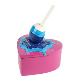 Decorative box with lid Heart shaped lollipop, H20x15x14cm