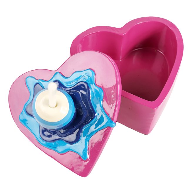 Decorative box with lid Heart shaped lollipop, H20x15x14cm