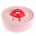 Шкатулка для украшений Lips, розовый/красный, H9cm, D15cm