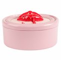 Шкатулка для украшений Lips, розовый/красный, H9cm, D15cm