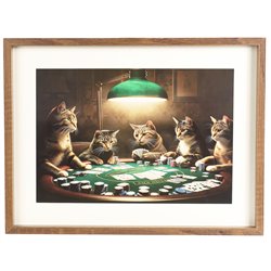 Wall art Cats Poker, 30x40cm