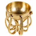 Decorative tray Octopus, gold color, H13.5x14x14cm