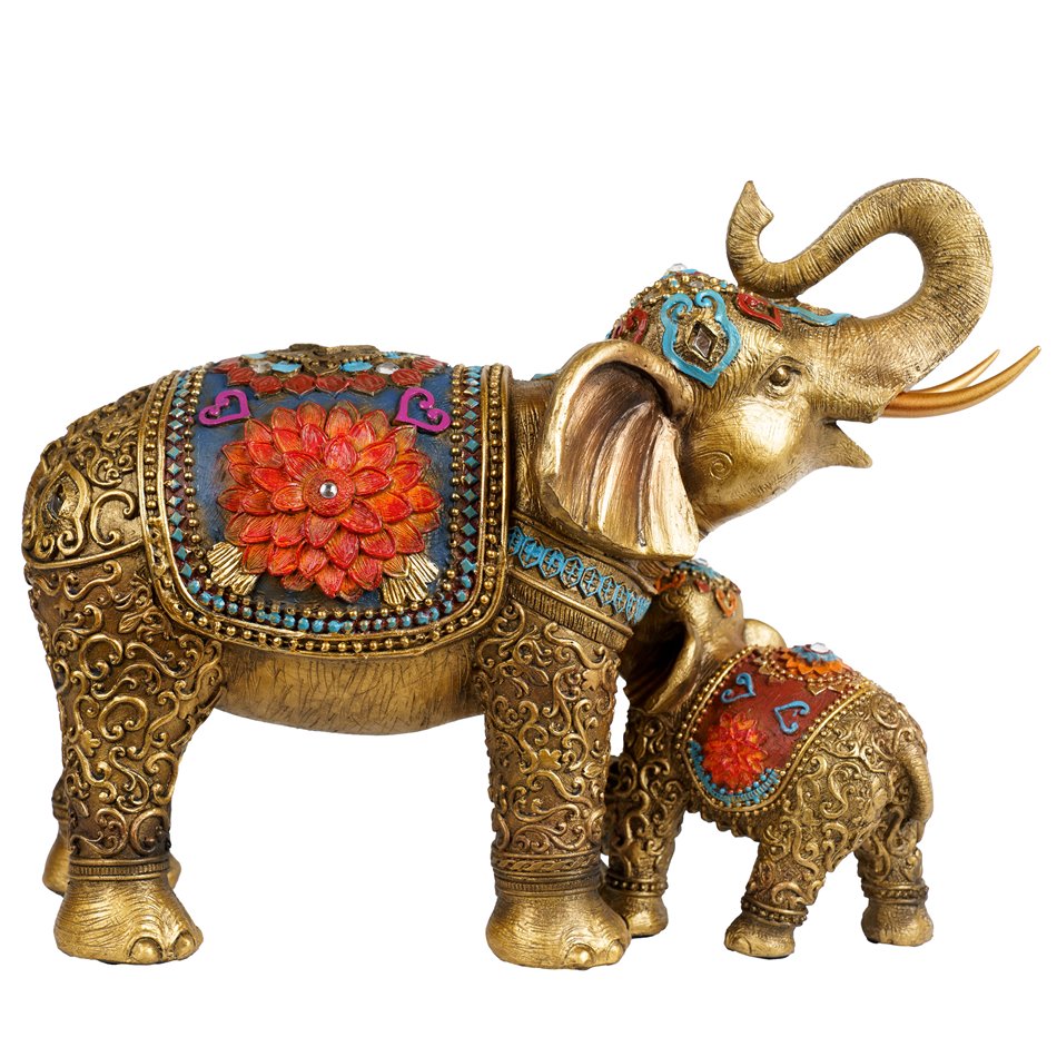 Декоративная фигурка 2 Elephants, H25x32x15.5cm