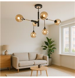 Pendant lamp Inverigo 6, G9 LED 6x5W(MAX), H60cm, 96x96cm