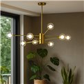 Pendant lamp Caprese, gold color, H66cm D84cm, G9 8x5W(MAX)