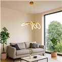Pendant lamp Modena10, brass color, H25-145cm, D60, LED 30W, 3000K, 1650lm