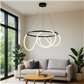 Подвесной светильник Modena 26, черный, H60-145cm, D80cm, LED 42W, 3000K, 2310lm