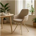 Обеденный стул Sereta 18, светло-коричневый, вращающийся на 360 градусов, H81x64.5x61.5cm, высота сиденья 47см
