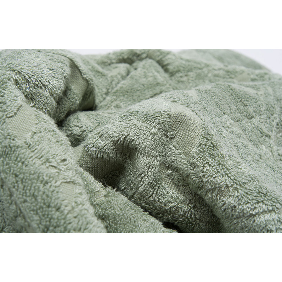 Bamboo towel Bamboo leaves, 70x140cm, light green colour, 550g/m2