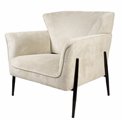 Armchair Dolni, cream color, H83x81x83cm, seat H44cm