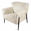 Armchair Dolni, cream color, H83x81x83cm, seat H44cm