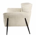 Armchair Dolni, cream color, H83x81x83cm, seat H44cm