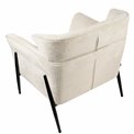 Armchair Dolni, cream color, H83x81x83cm, seat H44cm