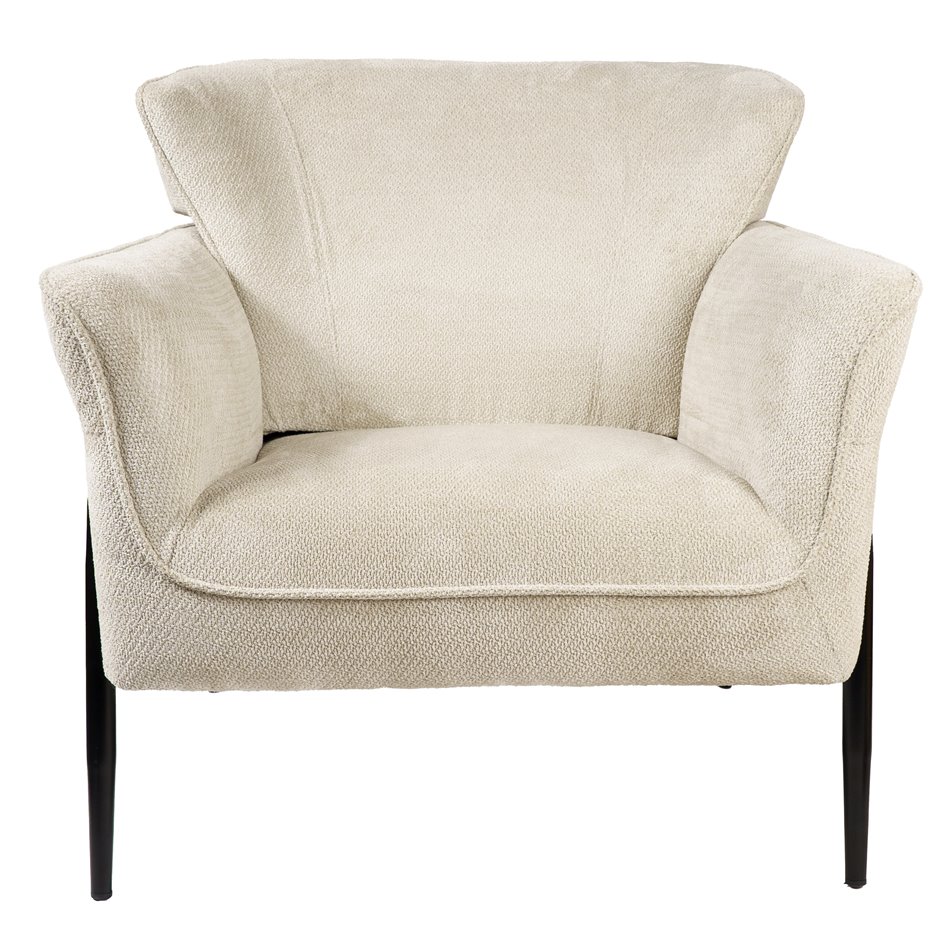 Armchair Dolni, cream color, H83x81x83cm, seat H44cm