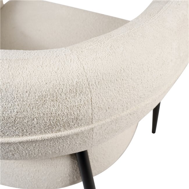 Armchair Davor, white, H71x82x74cm, seat H45cm