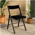 Folding chair SQUARE FOLD, H79x47x43cm, black, seat height 45cm