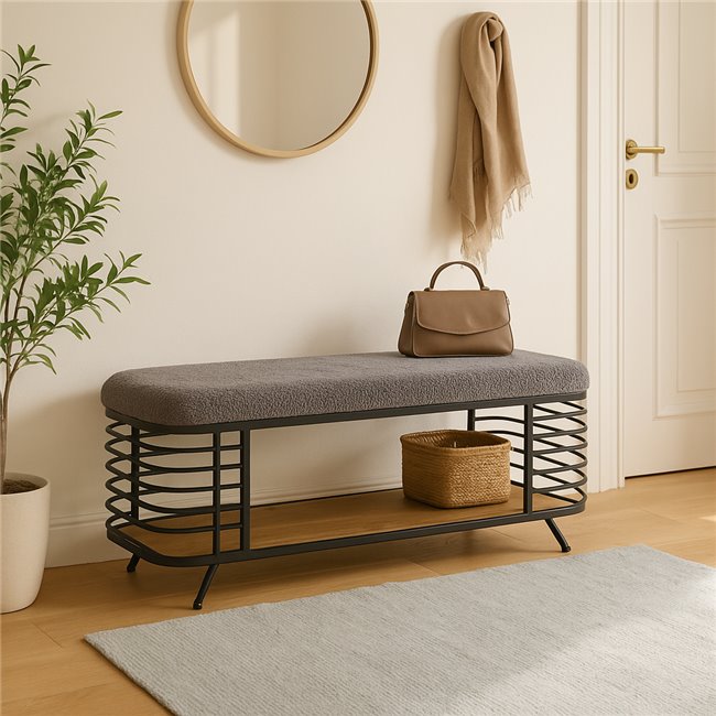 Bench Mariotto linen MD, H47x120x40cm