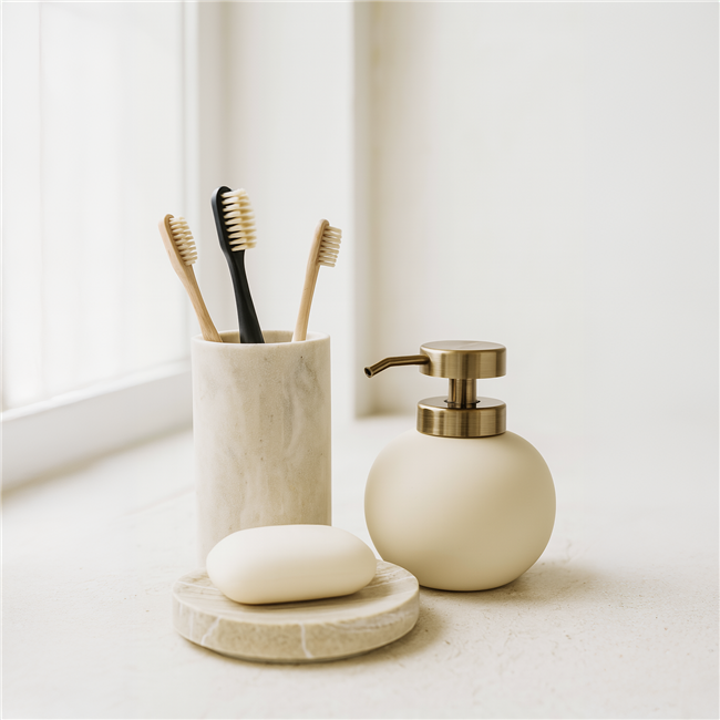 Soap dispenser Duo, H12cm, D10cm