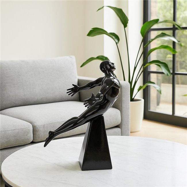 Deco figurine Jumper, black, H37x21x30cm