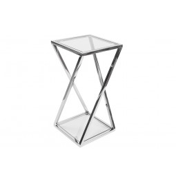 Flower pot stand Eisfeld M, silver colour, 35x35x70cm