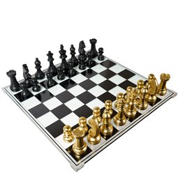 Žaidimas CHESS, komplektas su stikline lenta, H15x60.4x60.4cm
