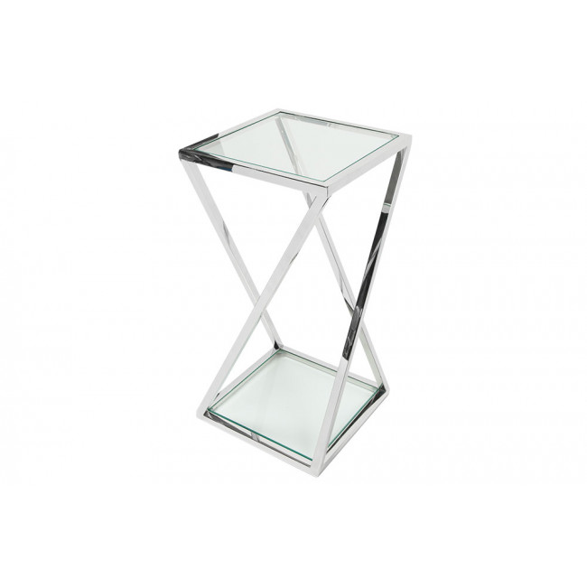 Flower pot stand Eisfeld M, silver colour, 35x35x70cm