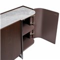 Komoda Rond SB, sukepintas akmuo/MDF/uosio fanera/metalas, H78x180x42cm