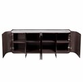 Komoda Rond SB, sukepintas akmuo/MDF/uosio fanera/metalas, H78x180x42cm