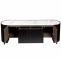 TV stand Romanna TV, 12mm sintered stone/MDF/oak veneer, H55x180x42cm