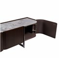 TV stand Rondola TV, sintered stone/MDF/ash veneer/metal, H50x180x42cm