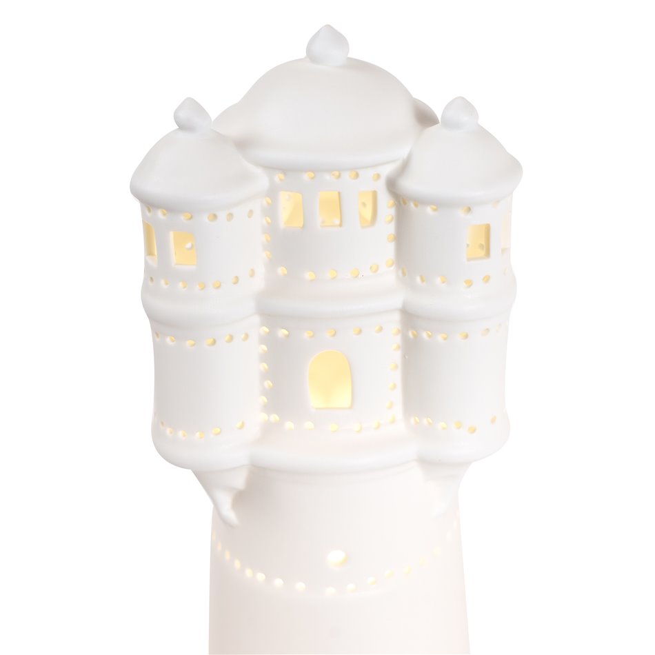 Table lamp Lighthouse, white, H35cm, D12cm, E14 20W(MAX)
