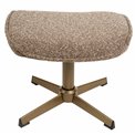 Кресло для отдыха Saronna 5 и табуретка, вращающийся на 360, серо-коричневый/бронзовый цвет, H90x76x87.5cm, высота сиденья 44см