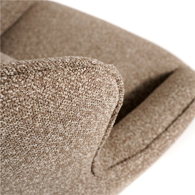 Кресло для отдыха Saronna 5 и табуретка, вращающийся на 360, серо-коричневый/бронзовый цвет, H90x76x87.5cm, высота сиденья 44см